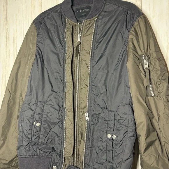 All Saints Braddock Bomber Jacket Large